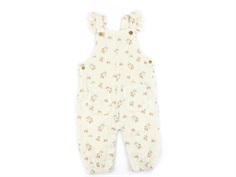 Lil Atelier turtledove strawberry loose overalls